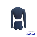 Blue Daisy Cropped Rashguard Boyleg Set