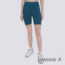 Mighty Move Navy Blue High Waist Cycling Shorts