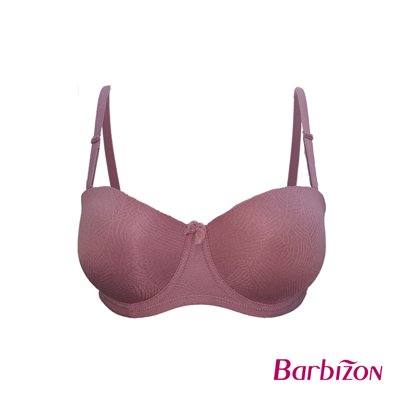 Color Your Life Jacquard Half Cup Bra with Underwire