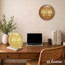 Janoah Digital LED Wall & Tabletop Clock Wood Material Design