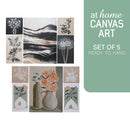 Xeni Canvas Art Wall Decoration Botanical Noir Design Ready to Hang — Set of 5