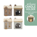 Yuri Tealight Candle Holder Stoneware Miniature House