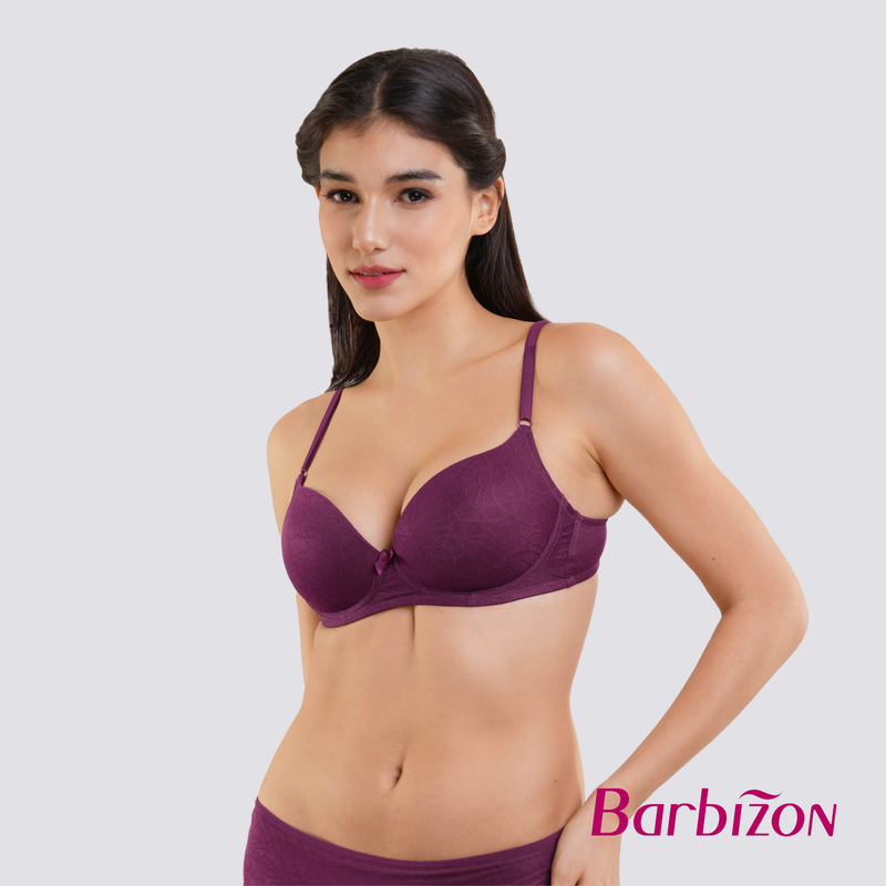 Color Your Life Jacquard Non-Wired Full Cup Bra