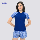 Siren State Full Zipped Short Sleeved Rashguard