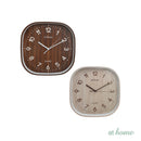 Jamie & Jill Wall Clock Analog Sweep Mechanism Wood Print Design