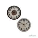Jamie & Jill Wall Clock Analog Sweep Mechanism Wood Print Design