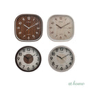 Jamie & Jill Wall Clock Analog Sweep Mechanism Wood Print Design