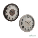 Jamie & Jill Wall Clock Analog Sweep Mechanism Wood Print Design