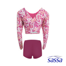 Surreal Blooms Cropped Rashguard Set
