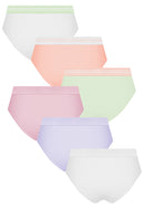 Delicate Fit 6-in-1 Pack Bikini Panty Underwear For Kids Girls