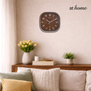 Jamie & Jill Wall Clock Analog Sweep Mechanism Wood Print Design