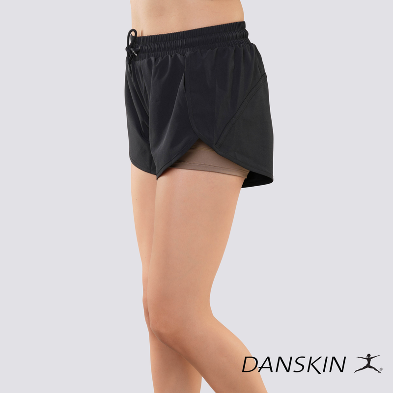 Mighty Move Polyester Layered Shorts