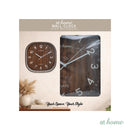 Jamie & Jill Wall Clock Analog Sweep Mechanism Wood Print Design