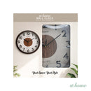 Jamie & Jill Wall Clock Analog Sweep Mechanism Wood Print Design