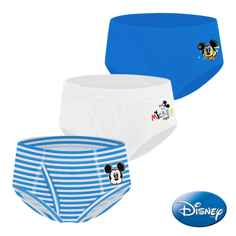 Mickey Mouse Boys' Briefs 3 Pack Red Mid