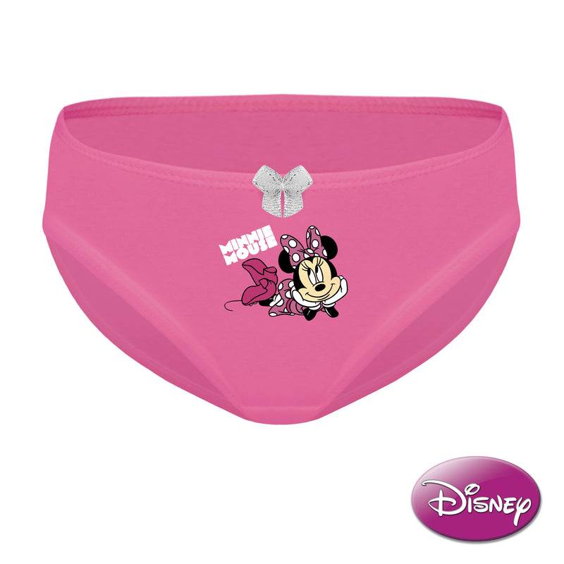 Disney Minnie Mouse Girls' Briefs 3 Pack Pink Mid