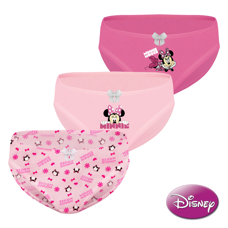 Disney Minnie Mouse 3-in-1 Pack Bikini Panty Girls Kids Underwear
