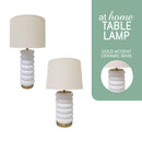 Grandiose Table Lamp Ceramic Ribbed Modern Contemporary Design