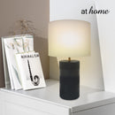 Glitzy & Gleaming Table Lamp Ceramic Textured Minimalist Design — Deluxe Pieces