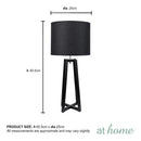 Anton Table Lamp 20ïn Metal Stand Dome Linen Shade — Deluxe Pieces