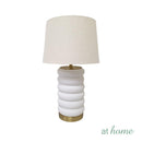 Grandiose Table Lamp Ceramic Ribbed Modern Contemporary Design