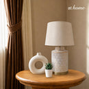 Yati & Yanna or Yesenia Ceramic Table Lamp Arch Geometric Design — Deluxe Pieces