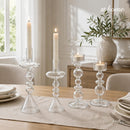 Tobias & Tyrese Tall Glass Tapered Candle Holder — Essential