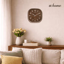 Jamie & Jill Wall Clock Analog Sweep Mechanism Wood Print Design