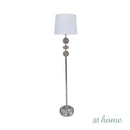 Xiomara & Xylo Floor Lamp Premium Classic Glam Glass & Metal Accent Design — Deluxe Pieces