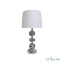 Xiomara & Xylo or Ximin Table Lamp Glass & Metal Accent Design — Deluxe Pieces