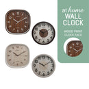 Jamie & Jill Wall Clock Analog Sweep Mechanism Wood Print Design