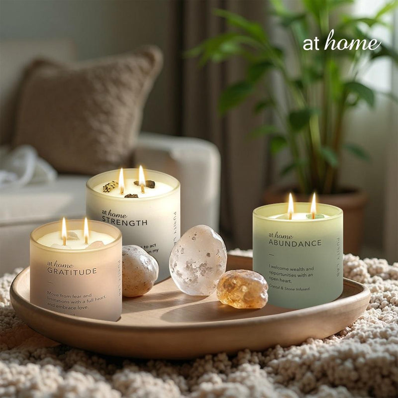 Wieldy 2-Wick Scented Jar Candle with Crystals Infused