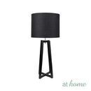 Anton Table Lamp 20ïn Metal Stand Dome Linen Shade — Deluxe Pieces