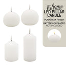 Randel & Rendat LED Candle Flameless Light Classic Plain Wax Finish Design — Essential