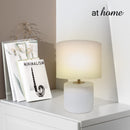 Glitzy & Gleaming Table Lamp Ceramic Textured Minimalist Design — Deluxe Pieces
