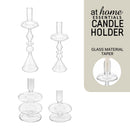 Tobias & Tyrese Tall Glass Tapered Candle Holder — Essential