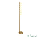 Giddy & GD Floor Lamp Gold Metal Finish Glass Ball Shades Mid-Century Modern Design