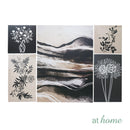Xeni Canvas Art Wall Decoration Botanical Noir Design Ready to Hang — Set of 5