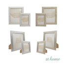 Rana & Rein Photo Frames Faux Wood Classic Ribbed Pattern Design — 5x7 or 8x10