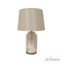 Yati & Yanna or Yesenia Ceramic Table Lamp Arch Geometric Design — Deluxe Pieces