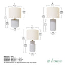 Glitzy & Gleaming Table Lamp Ceramic Textured Minimalist Design — Deluxe Pieces