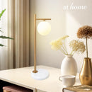 Giddy & GD Table Lamp Novelty Lighting Gold Metal Finish Glass Ball Shade Modern Glam Luxe Design