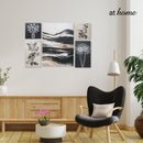 Xeni Canvas Art Wall Decoration Botanical Noir Design Ready to Hang — Set of 5