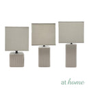 Zebedee Table Lamp Ceramic Ribbed Design Modern Lighting