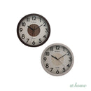 Jamie & Jill Wall Clock Analog Sweep Mechanism Wood Print Design