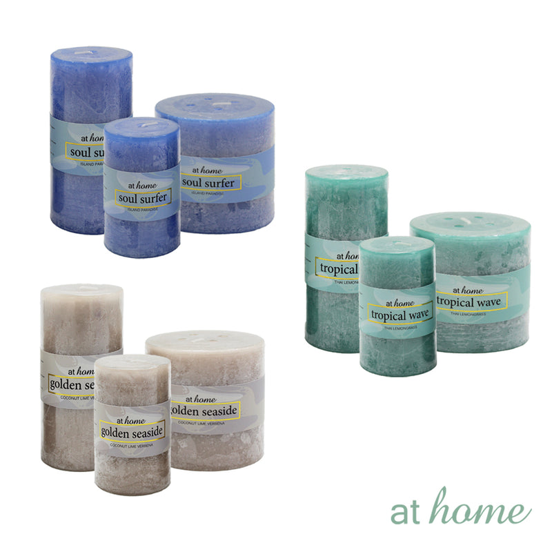 1pc Coastal Waves A Scented Pillar Candle