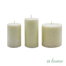 Woven B Scented Pillar Candle