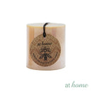 Woven B Scented Pillar Candle