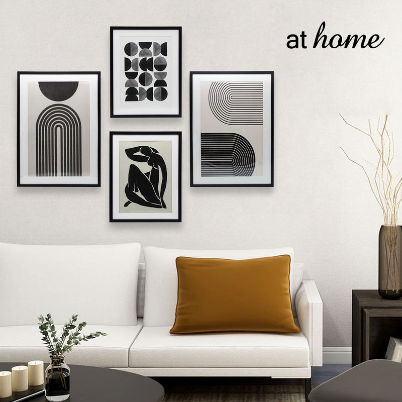 Monochromatic Nordic Abstract Wall Frame