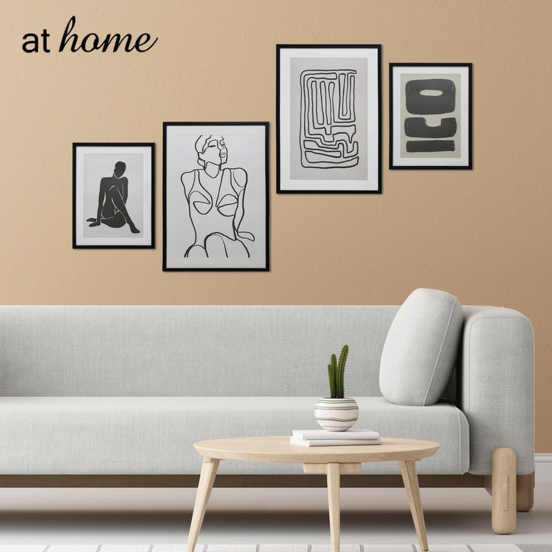 Monochromatic Nordic Abstract Wall Frame